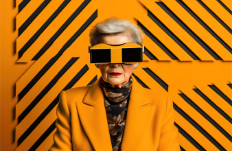 Abuela fondo naranja